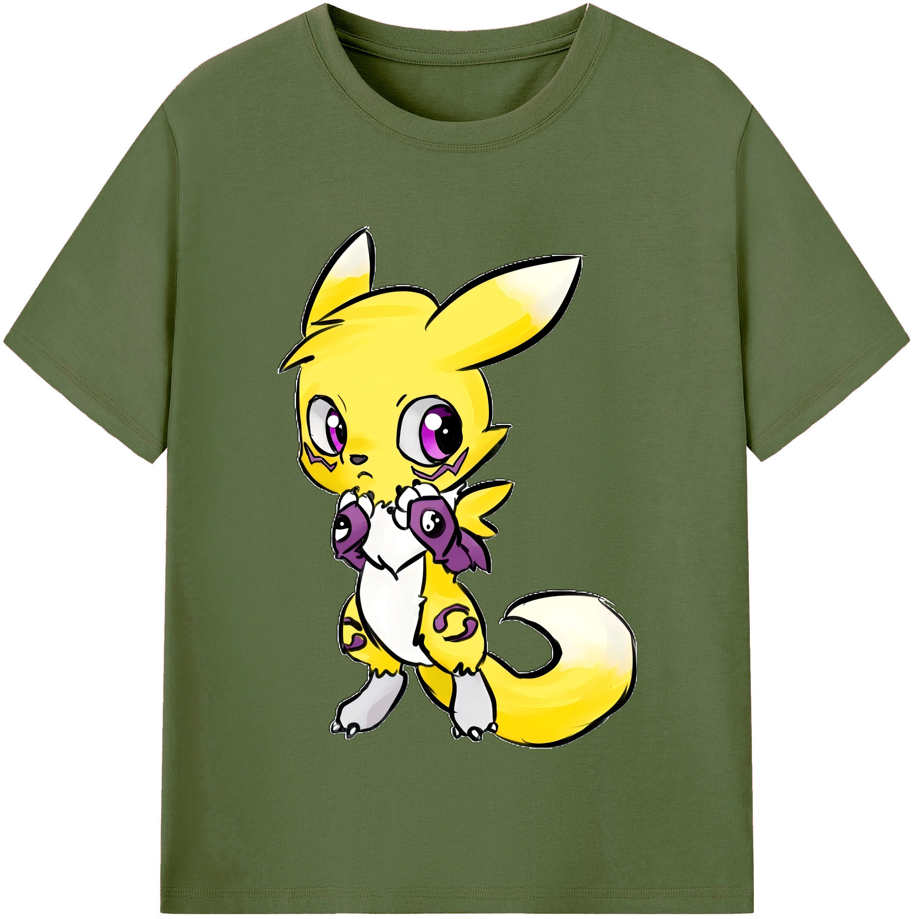 （画像用） Digimon デジタルモンスター/デジモン 綿100％半袖Tシャツ（フロントプリント）